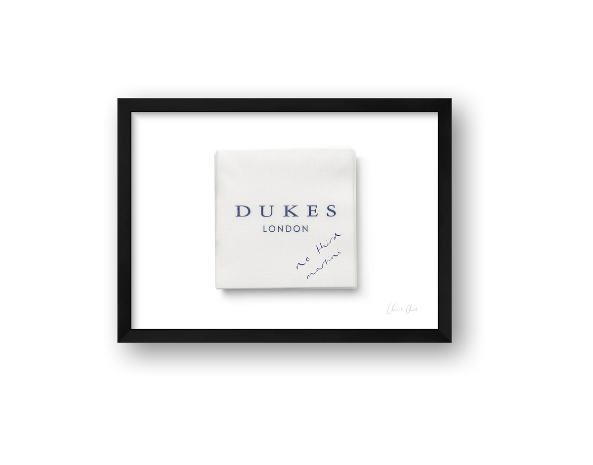 Napkin at Dukes — framed
