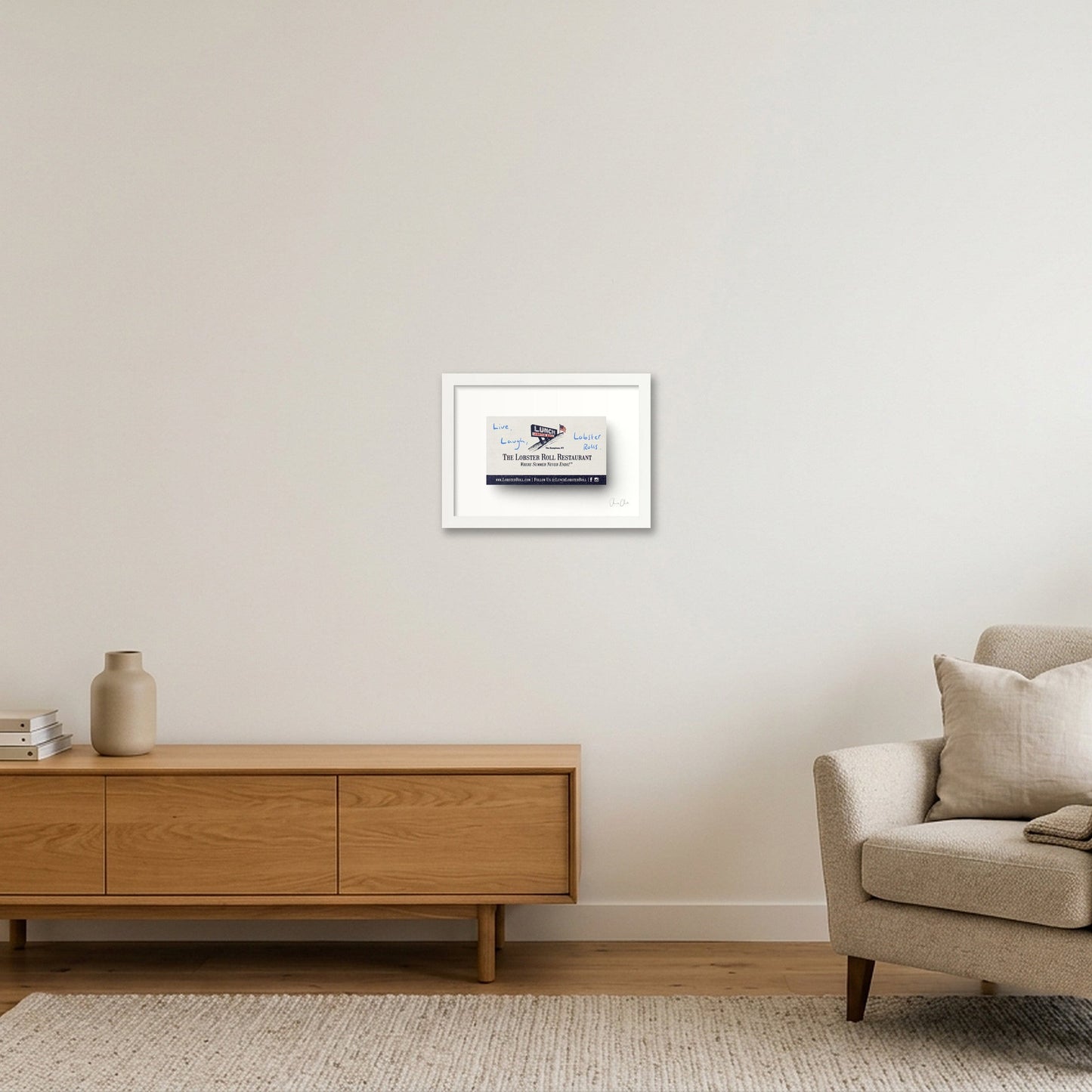 Card at Lunch's — A4 (30×21cm, 12×8") White Frame