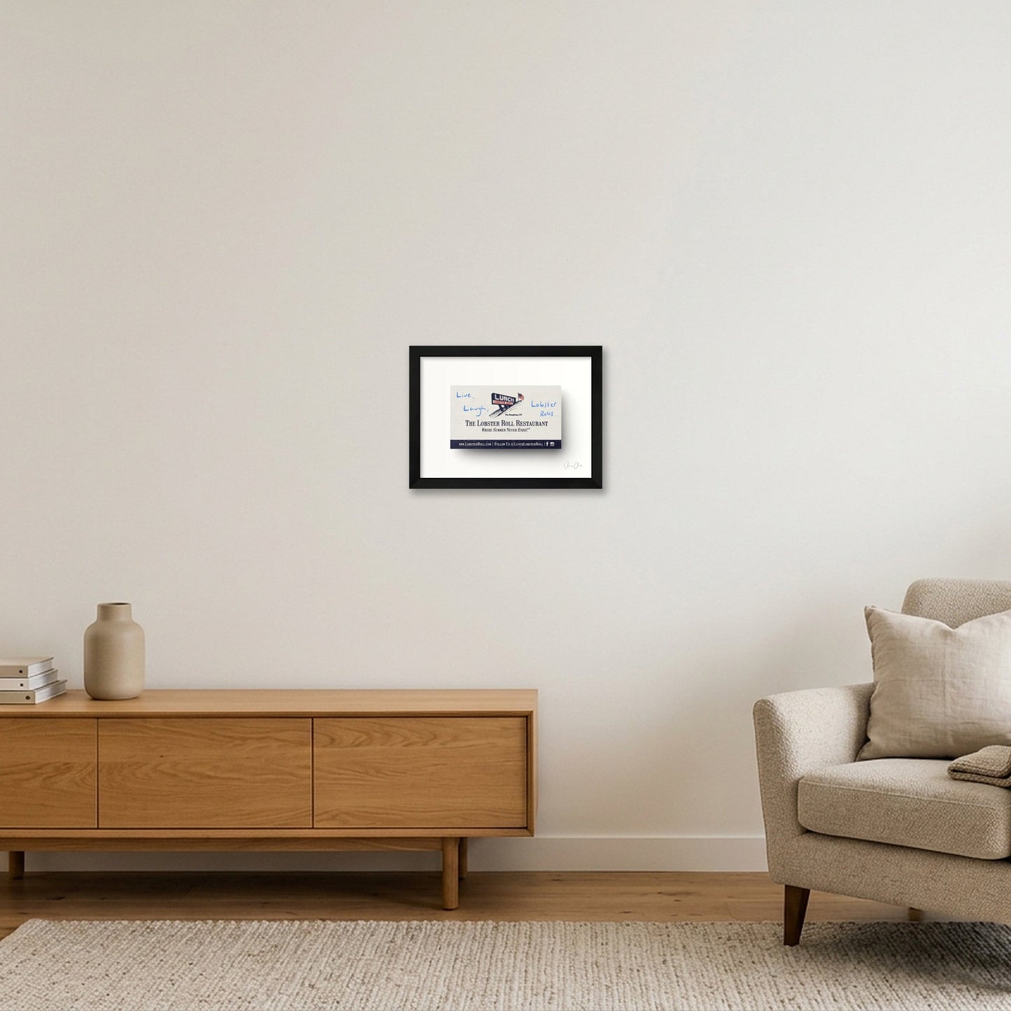 Card at Lunch's — A4 (30×21cm, 12×8") Black Frame