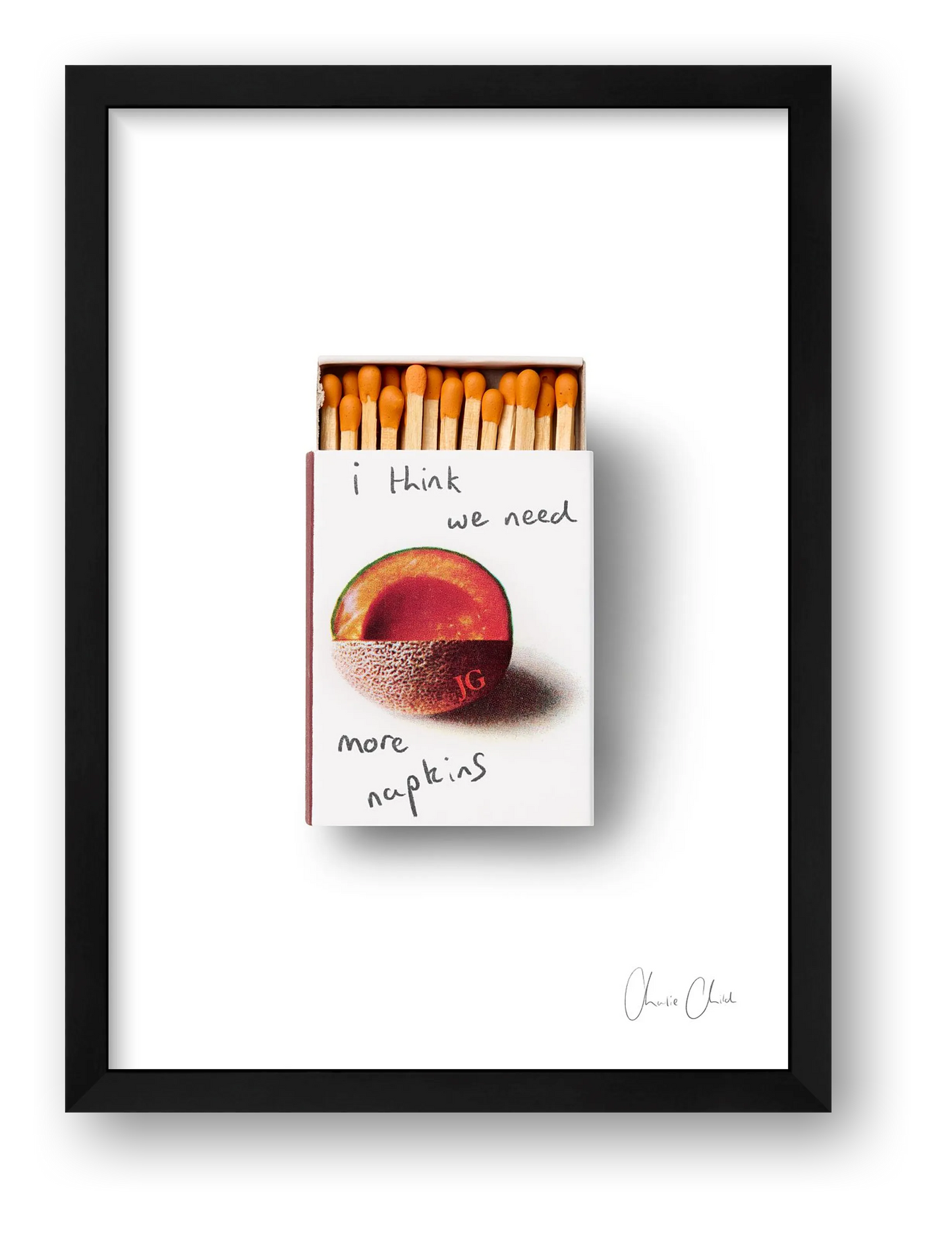 Matches at JG Melon — framed