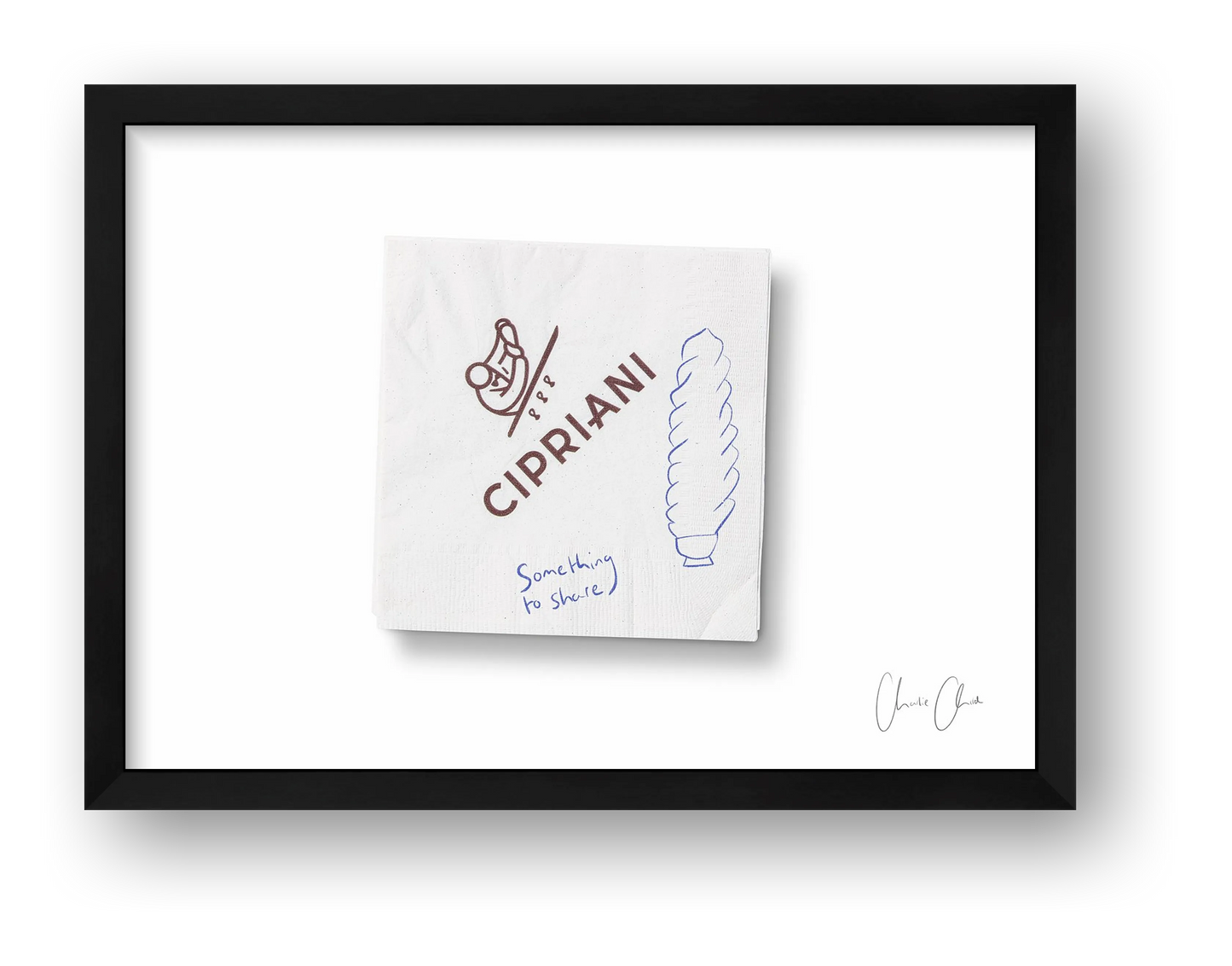 Napkin at Cipriani ii — framed