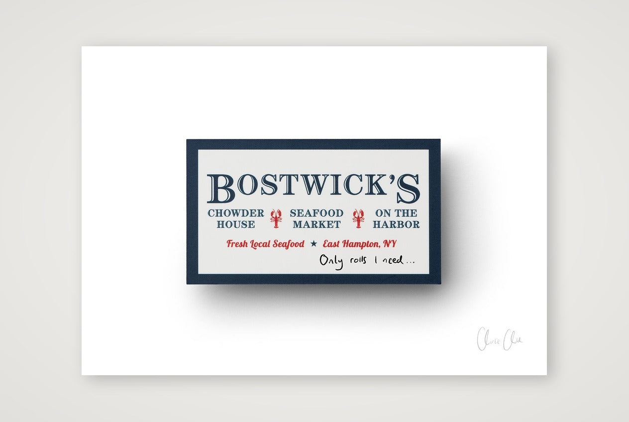 Card at Bostwick's — A4 (30×21cm, 12×8") Print only