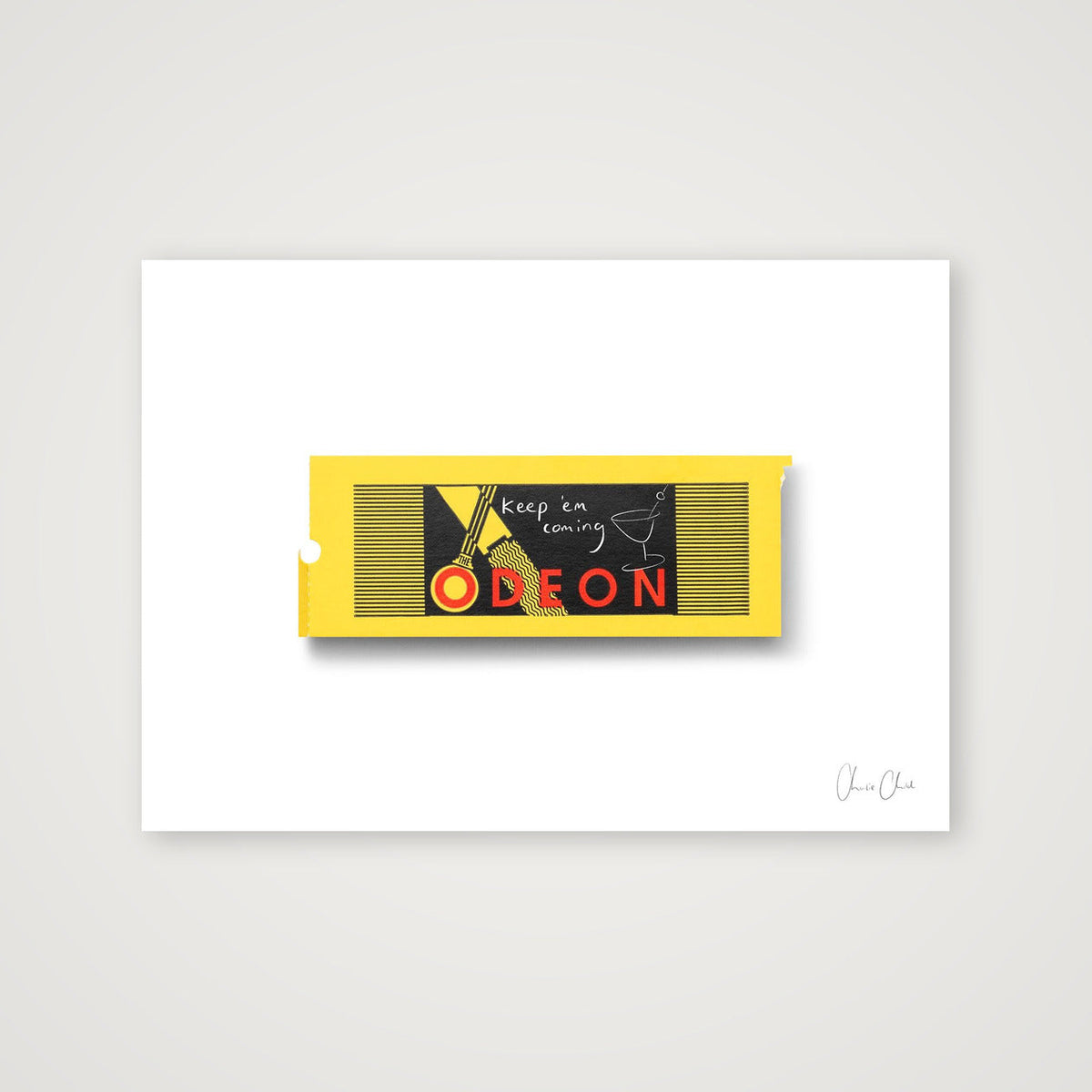 Odeon single ticket — A4 (30×21cm, 12×8") Print only