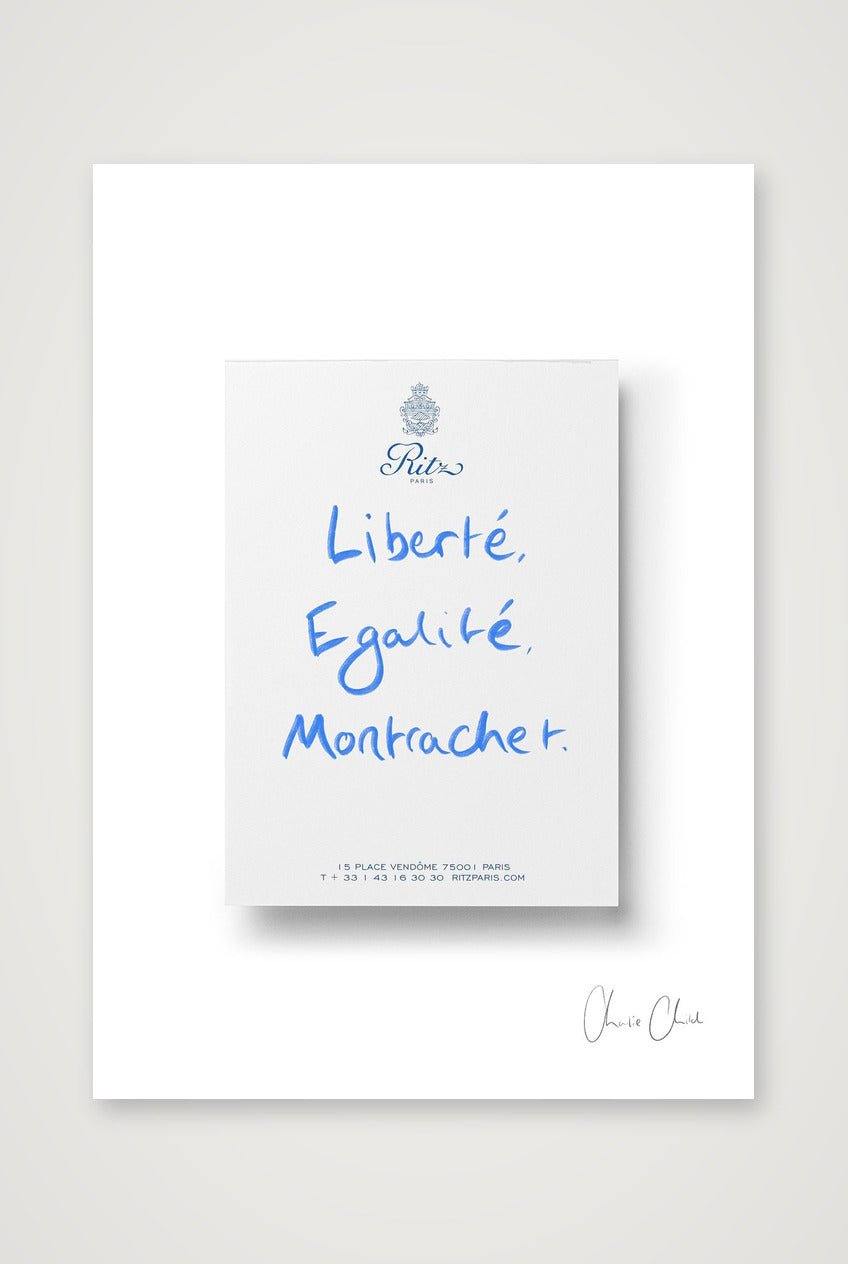 Notepad at Ritz Paris — A3 (30×42cm, 12×17") Print only