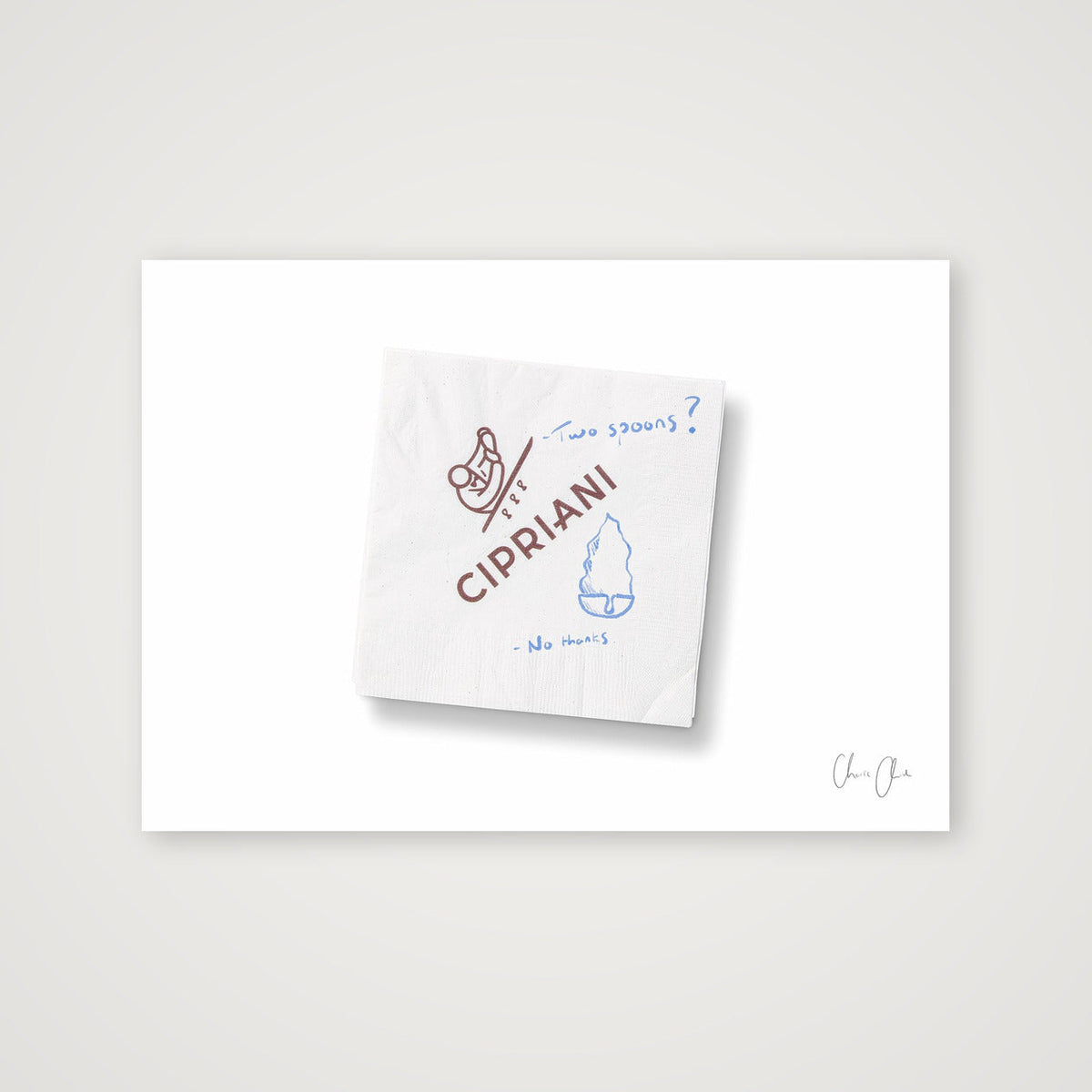 Cipriani illust  2 — A3 (42×30cm, 17×12") Print only