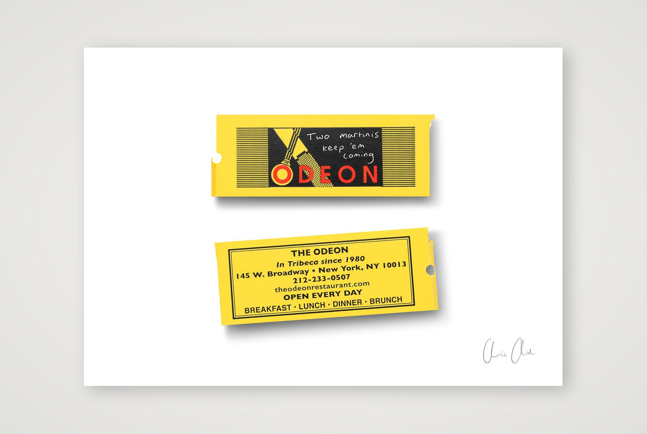 Ticket stubs at Odeon ii — A4 (30×21cm, 12×8") Print only