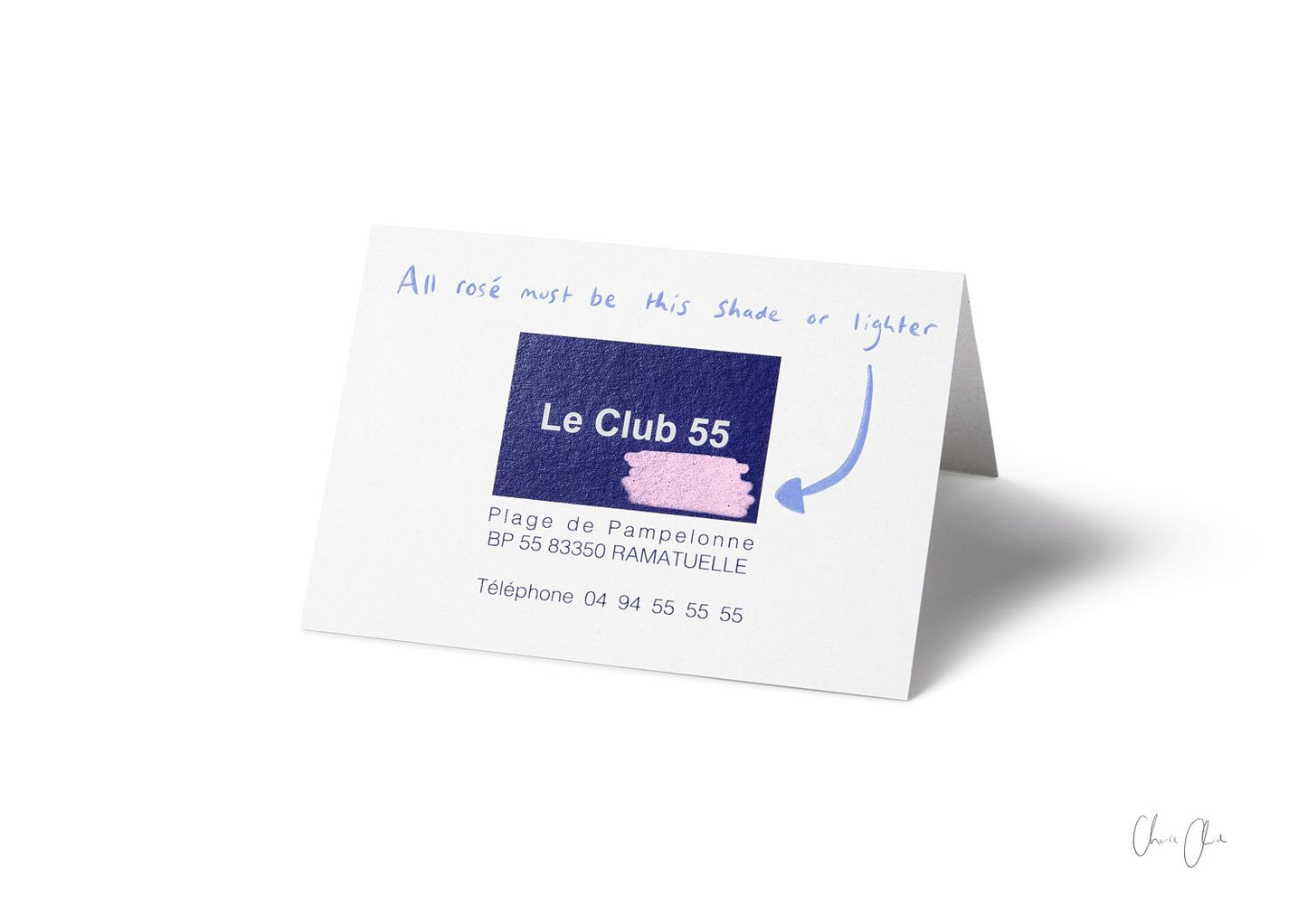 Card at Le Club 55