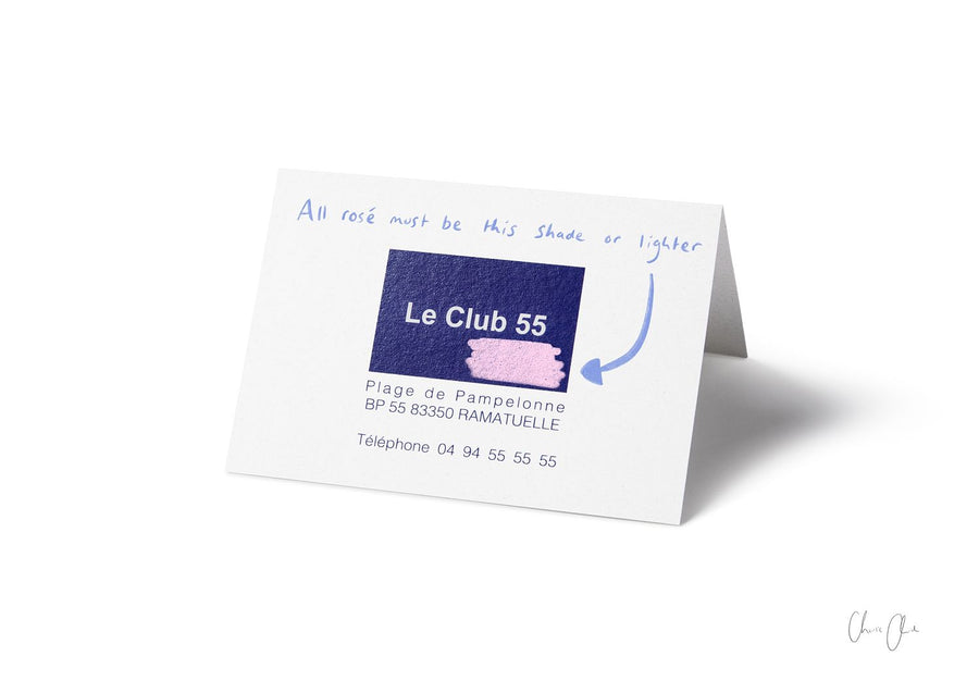 Card at Le Club 55