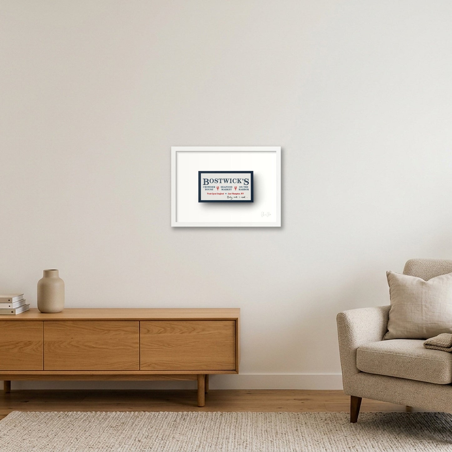 Card at Bostwick's — A3 (42×30cm, 17×12") White Frame