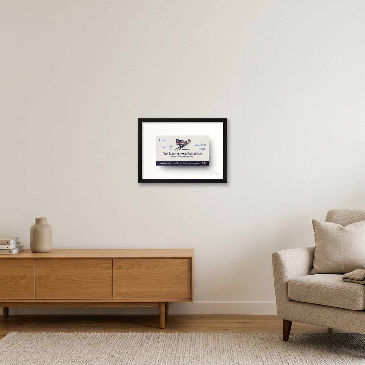 Card at Lunch's — A3 (42×30cm, 17×12") Black Frame