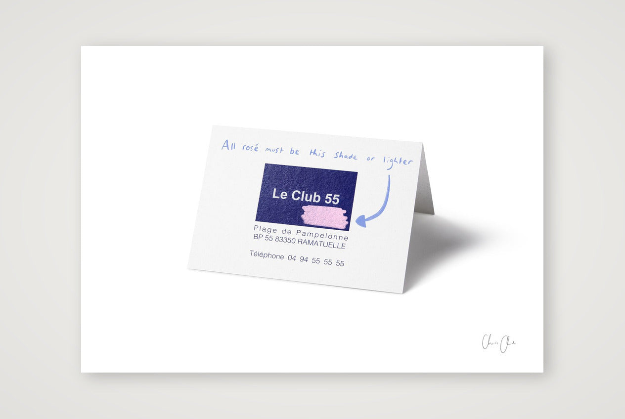 Card at Le Club 55 — A3 (42×30cm, 17×12") Print only