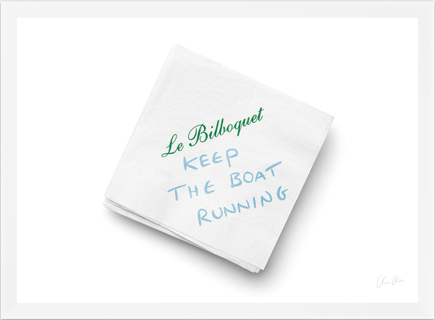 Napkin at Le Bilboquet