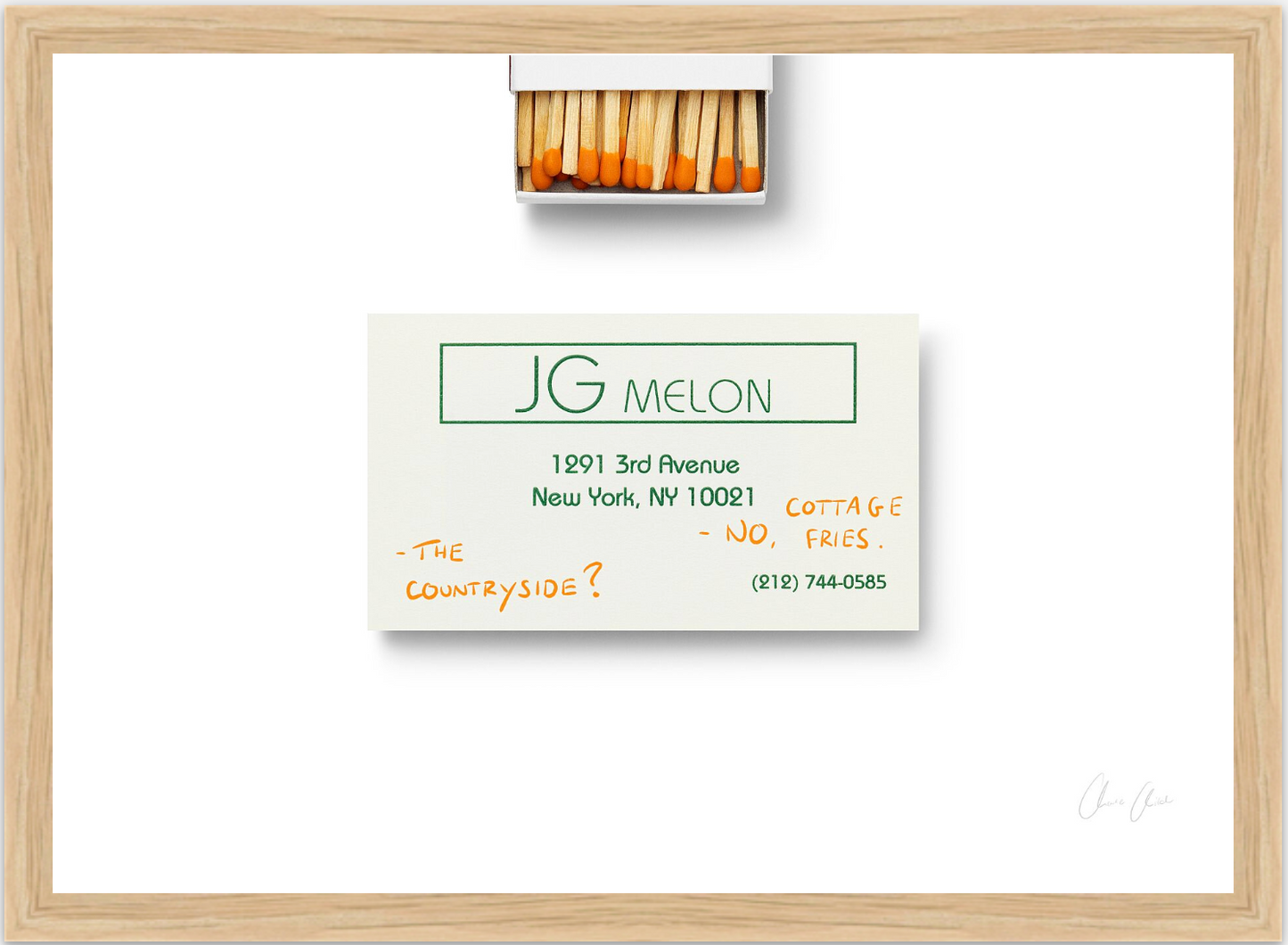 Card at JG Melon ii