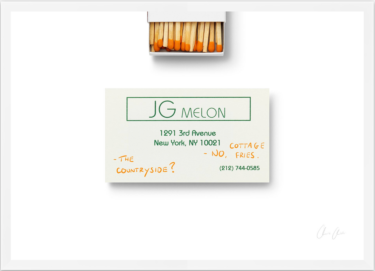 Card at JG Melon ii