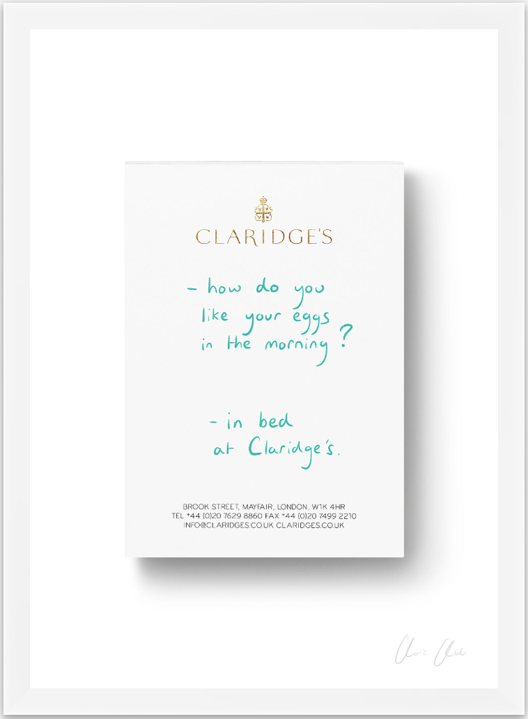 Notepad at Claridge's i