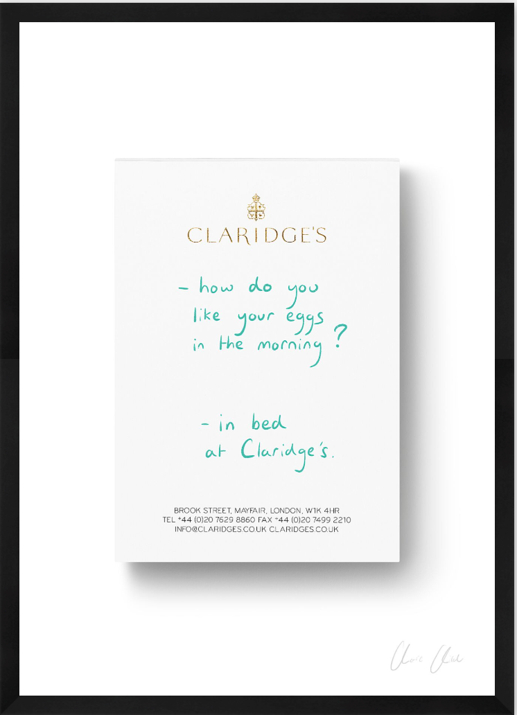 Notepad at Claridge's i