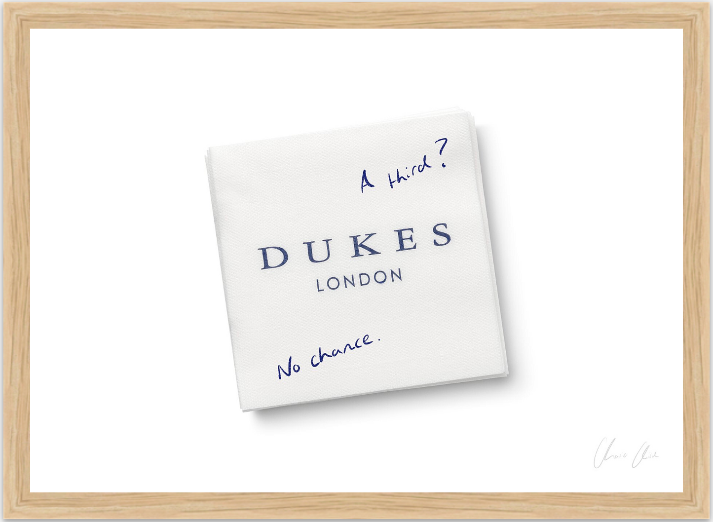 Napkin at Dukes ii