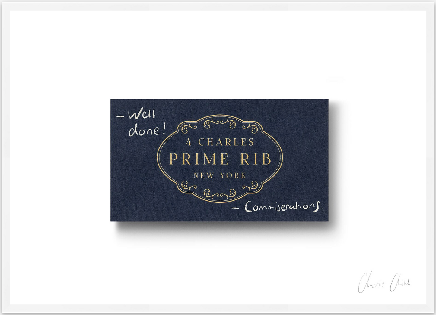 Card at 4 Charles Prime Rib