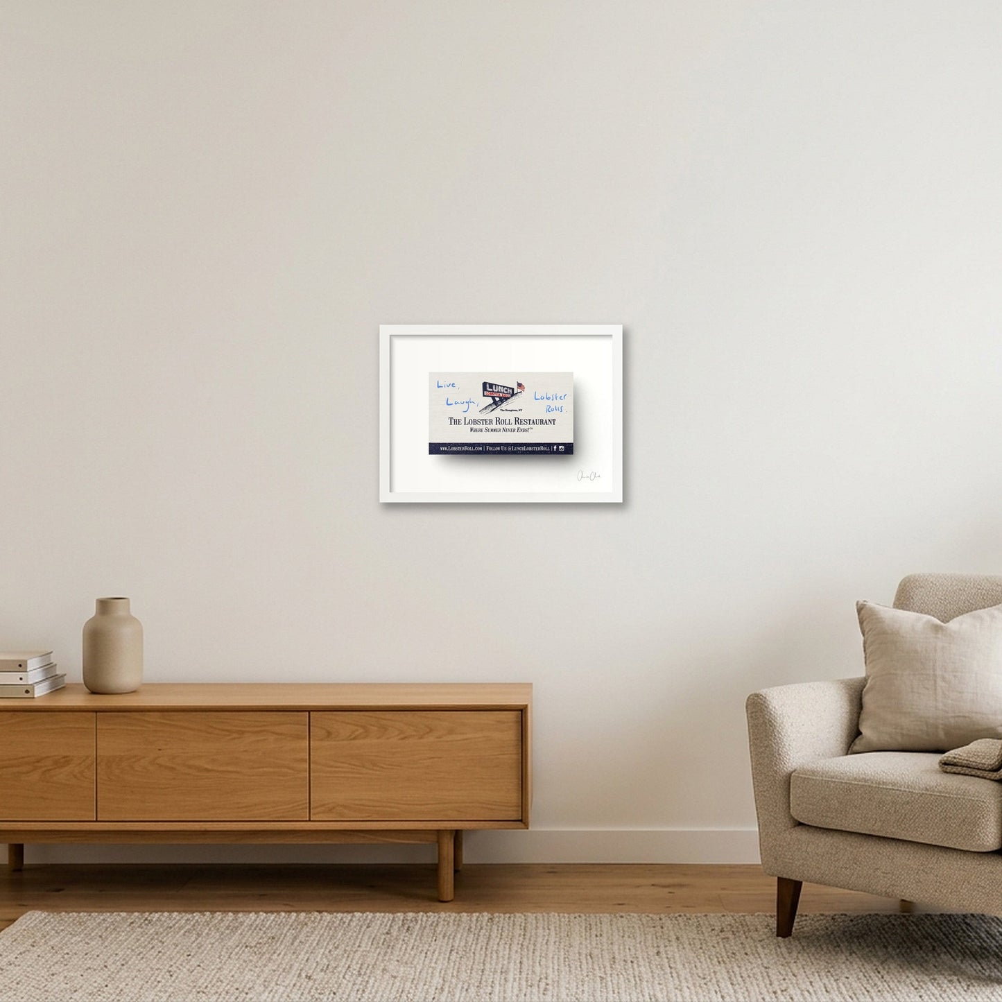 Card at Lunch's — A3 (42×30cm, 17×12") White Frame