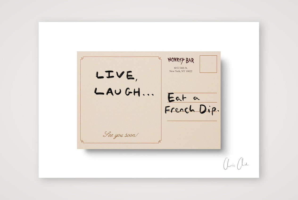 Card at Monkey Bar — A4 (30×21cm, 12×8") Print only