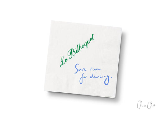 Napkin at Le Bilboquet
