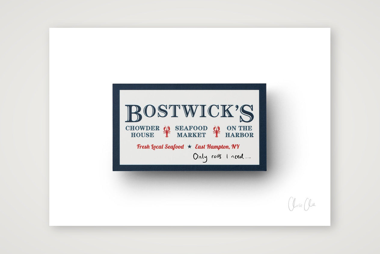 Card at Bostwick's — A3 (42×30cm, 17×12") Print only
