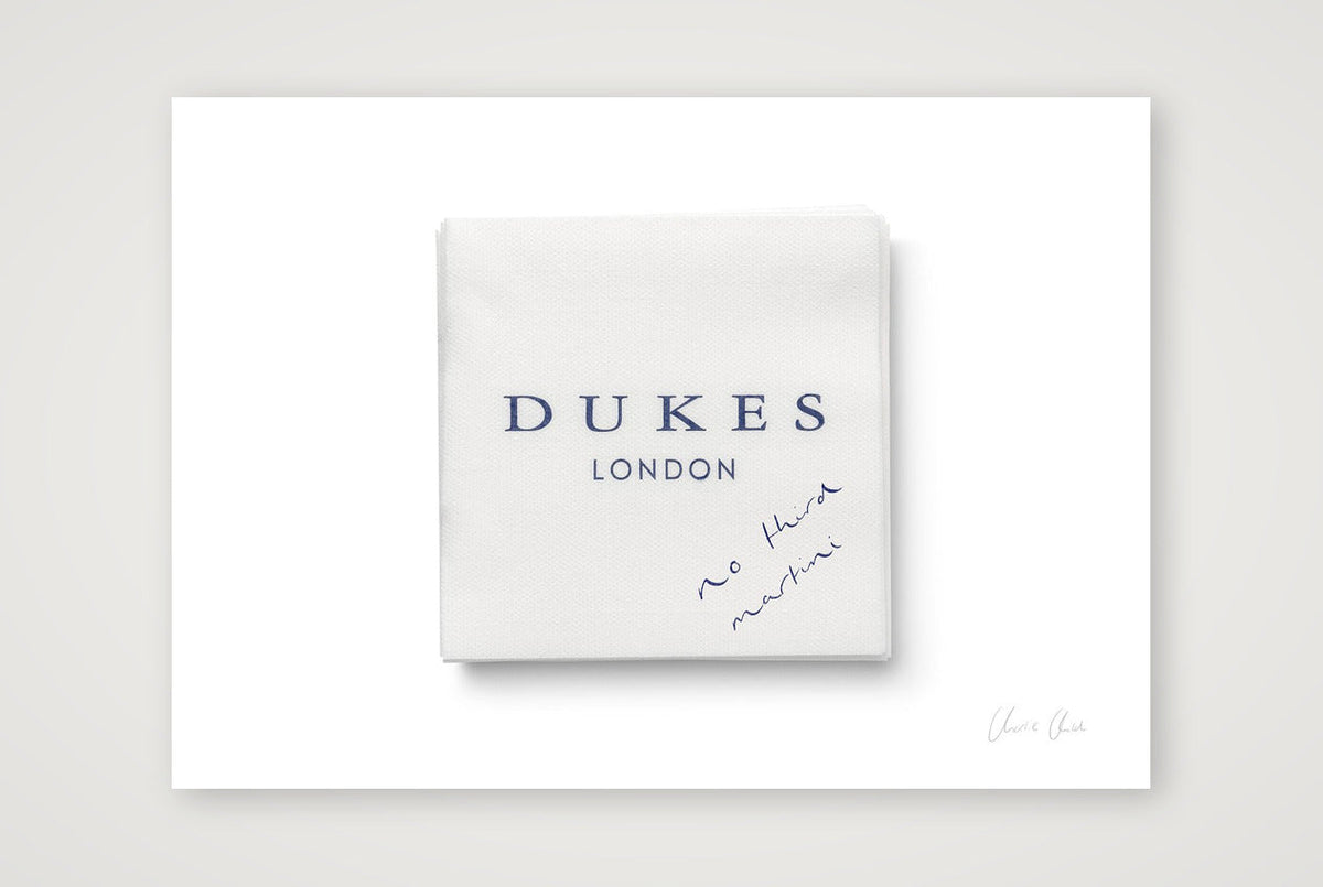 Napkin at Dukes — A4 (30×21cm, 12×8") Print only
