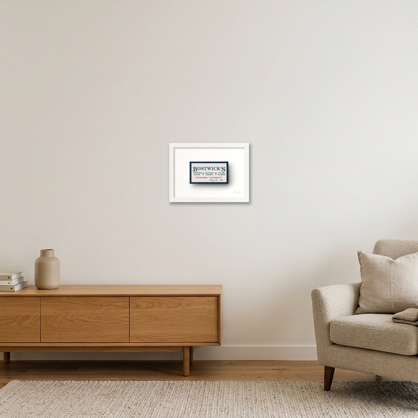 Card at Bostwick's — A4 (30×21cm, 12×8") White Frame
